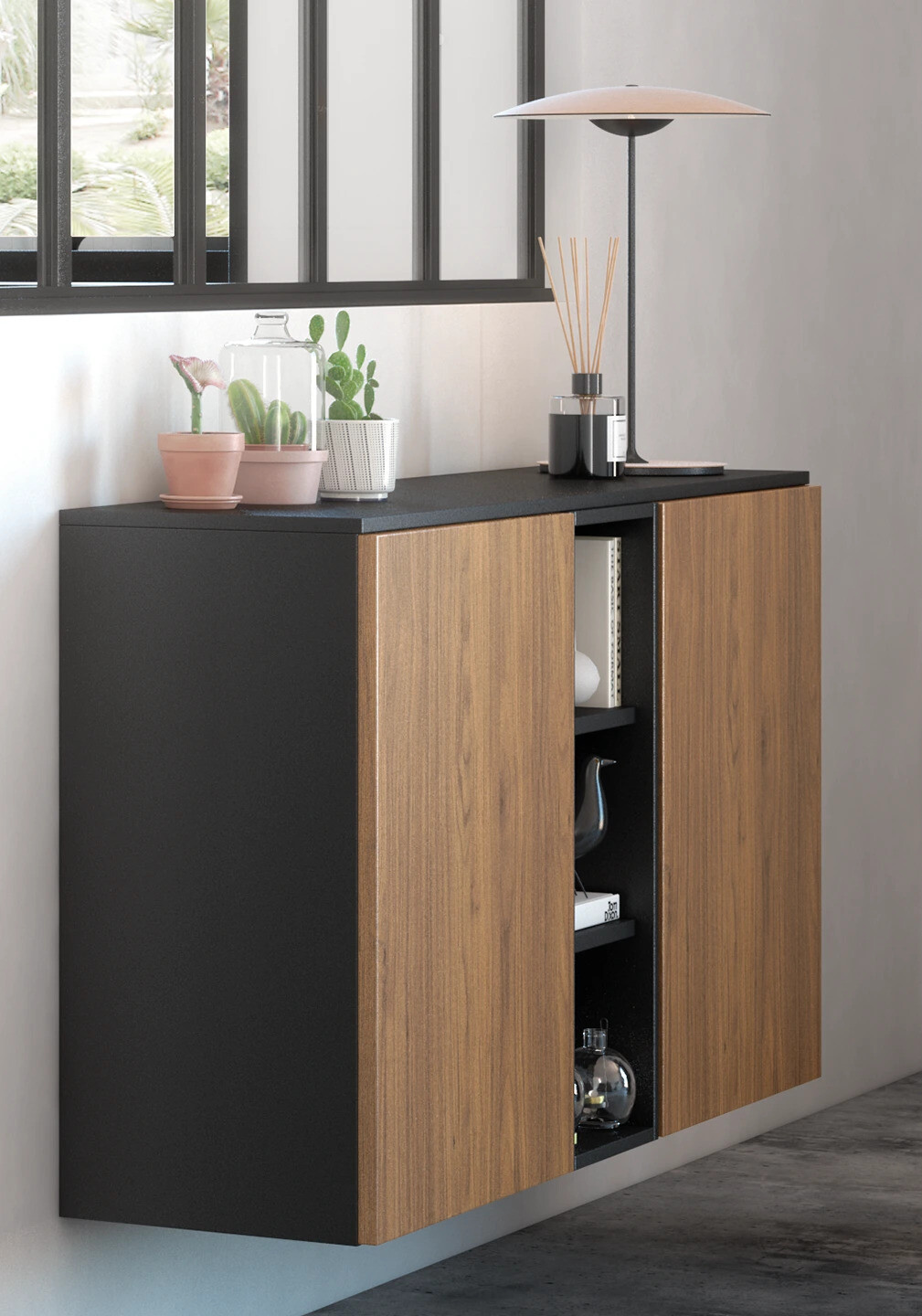 VALENTINA Noyer et Noir Mat